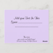 DE KISS BRIEFKAART (Achterkant)