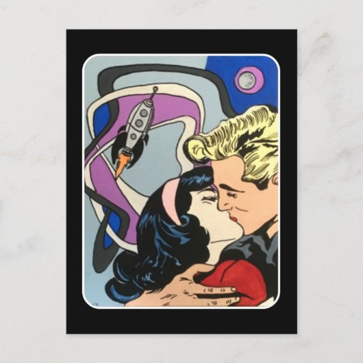 De Kiss Goodbye is Abstract op een Briefkaart (Voorkant)