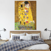 De Kiss - Gustav Klimt Canvas Afdruk (Insitu (Slaapkamer))