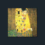 De Kiss - Gustav Klimt Canvas Afdruk<br><div class="desc">Bekend romantisch schilderij van Gustav Klimt. De Kiss is een prachtig meesterwerk voor echte liefhebbers van geweldige kunst.</div>