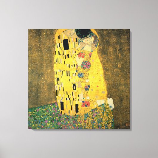 De Kiss - Gustav Klimt Canvas Afdruk (Voorkant)