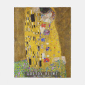 De Kiss - Gustav Klimt Fleece Deken (Voorkant)