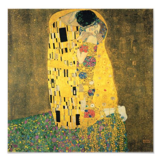 De Kiss - Gustav Klimt Foto Afdruk (Voorkant)