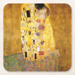 De Kiss Gustav Klimt Kartonnen Onderzetters<br><div class="desc">Imperial Austrian Painter Gustav Klimt's meesterwerk : het schilderij van Kiss</div>