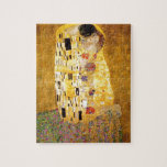 De Kiss Gustav Klimt Legpuzzel<br><div class="desc">Imperial Austrian Painter Gustav Klimt's meesterwerk : het schilderij van Kiss</div>