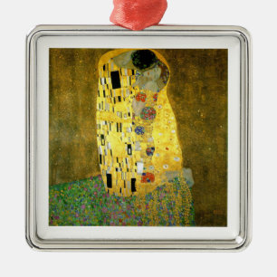De Kiss ~ Gustav Klimt Metalen Ornament