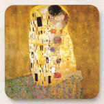 De Kiss Gustav Klimt Onderzetter<br><div class="desc">Imperial Austrian Painter Gustav Klimt's meesterwerk : het schilderij van Kiss</div>