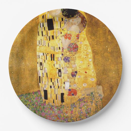 De Kiss Gustav Klimt Papieren Bordje (Voorkant)