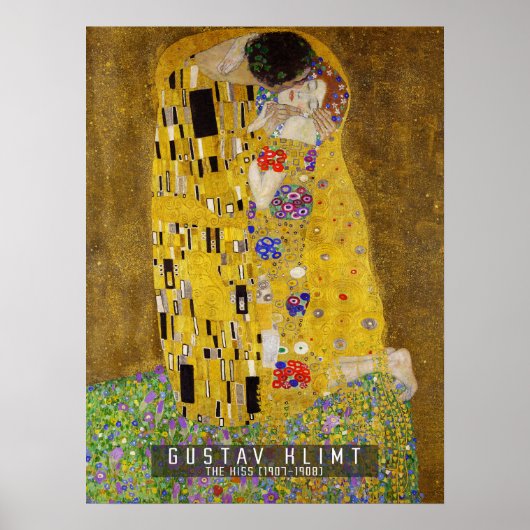 De Kiss - Gustav Klimt Poster (Voorkant)