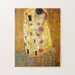 De Kiss Gustav Klimt schilderkunst  oud Legpuzzel<br><div class="desc">Imperial Austrian Painter Gustav Klimt's meesterwerk : het schilderij van Kiss</div>