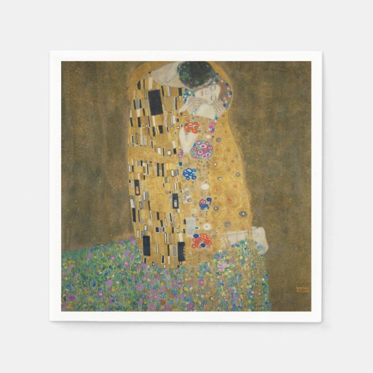 De Kiss - Gustav Klimt Servetten (Voorkant)