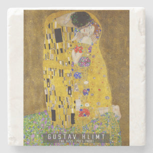 De Kiss - Gustav Klimt Stenen Onderzetter