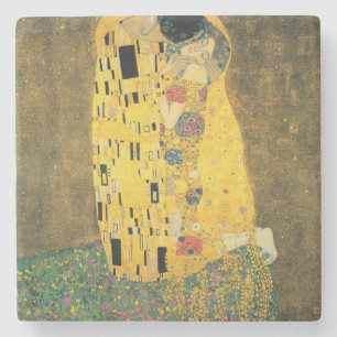 De Kiss - Gustav Klimt Stenen Onderzetter