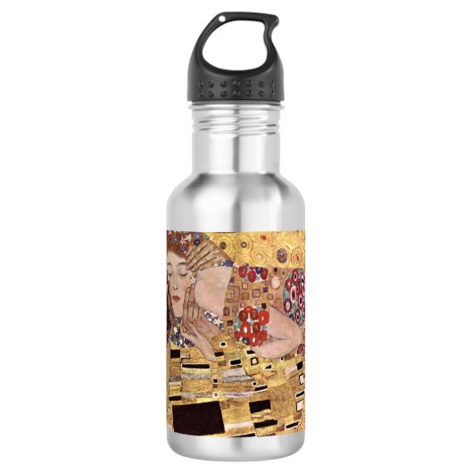 De Kiss ~ Gustav Klimt Waterfles (Voorkant)