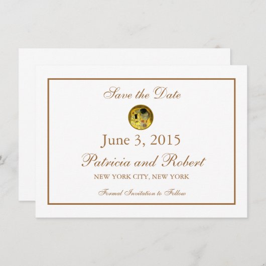 De Kiss Gustav Klimt Wedding | Datum opslaan Save The Date (Voorkant / Achterkant)