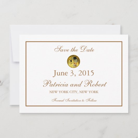 De Kiss Gustav Klimt Wedding | Datum opslaan Save The Date (Voorkant)