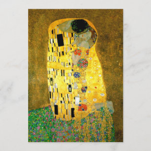 De Kiss Gustav Klimt Wedding   Uitnodiging
