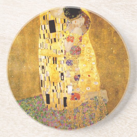 De Kiss Gustav Klimt Zandsteen Onderzetter (Voorkant)