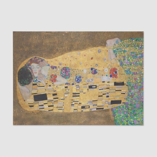 De Kiss (liefhebbers) Der Kuss van Gustav Klimt Tissuepapier (Voorkant)