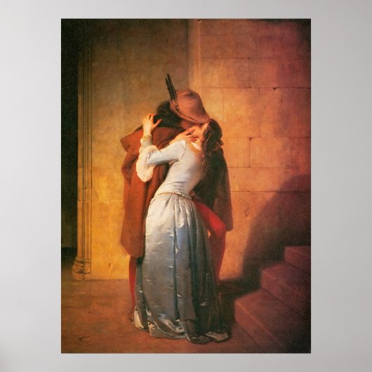 De Kiss-pagina van Francesco Hayez Poster (Voorkant)