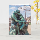 De Kiss van Auguste Rodin op de Tuileries in Parij Kaart (Gele Bloem)