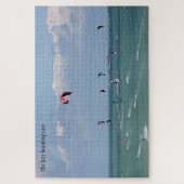 De kite boarding race, gepersonaliseerd, je woorde legpuzzel (Verticaal)