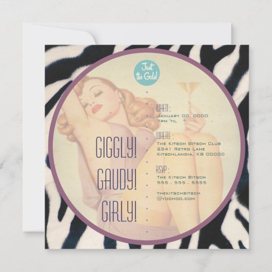 De Kitsch Bitsch : Alleen de Gals. Kaart (Achterkant)