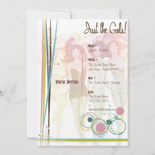 De Kitsch Bitsch : Alleen de Gals. Kaart (Achterkant)