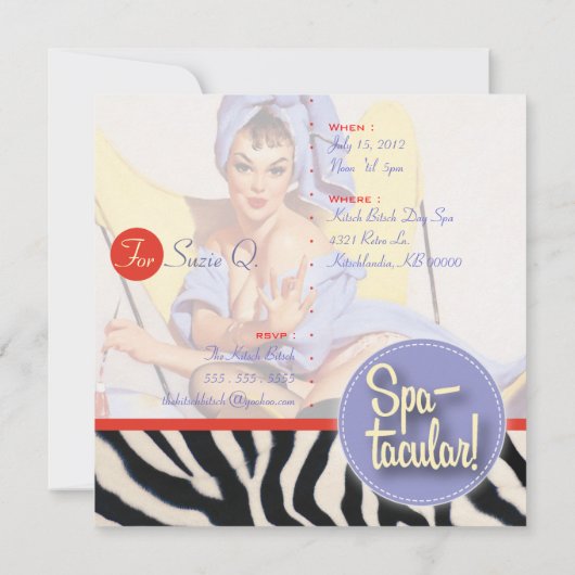 De Kitsch Bitsch : Alleen de Gals. Spa-taculair! Kaart (Achterkant)