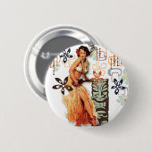 De Kitsch Bitsch : Aloha Oops. Ronde Button 5,7 Cm (Voorkant /achterkant)