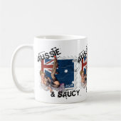 De Kitsch Bitsch : Aussie & Saucy Pin-Up Koffiemok (Links)
