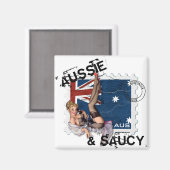 De kitsch bitsch: Aussie & Saucy Pin-Up Magneet (Voorkant / Achterkant)