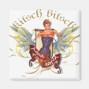 De kitsch bitsch: badende schoonheid Tattoo pin-up Magneet