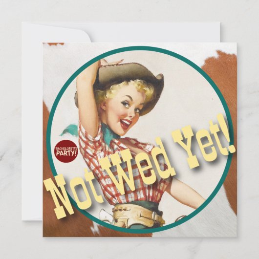 De Kitsch Bitsch : Cowgirl nog niet! Kaart (Voorkant)