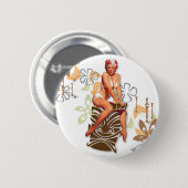 De Kitsch Bitsch : De Tiki Goddess Ronde Button 5,7 Cm (Voorkant /achterkant)