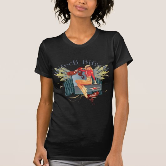De Kitsch Bitsch : Fly Girl Tattoo Pin-Up T-shirt (Voorkant)