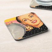 De Kitsch Bitsch : Huisvrouw Grafisch Bier Onderzetter (Linkerzijde)