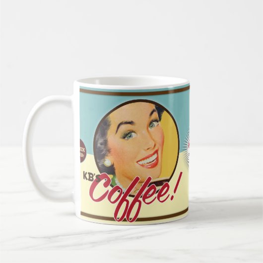 De Kitsch Bitsch : KB's koffie. Koffiemok (Links)