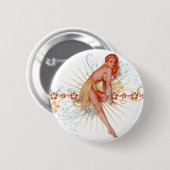 De Kitsch Bitsch : Luau Lovely! Ronde Button 5,7 Cm (Voorkant /achterkant)