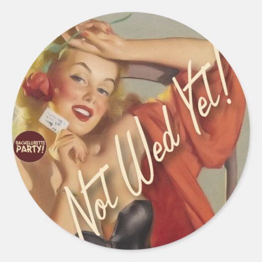 De Kitsch Bitsch: Nog niet gedoopt! Ronde Sticker (Voorkant)