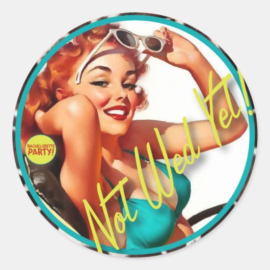 De Kitsch Bitsch: Nog niet gedoopt! Ronde Sticker (Voorkant)