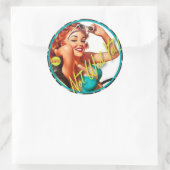 De Kitsch Bitsch: Nog niet gedoopt! Ronde Sticker (Tas)