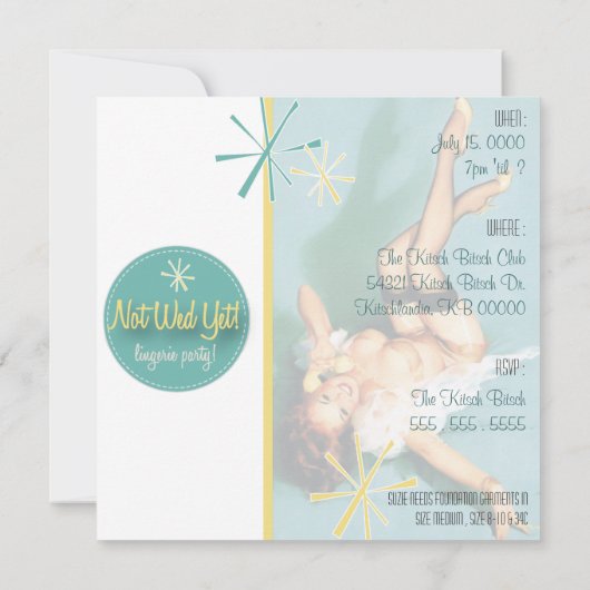 De Kitsch Bitsch : Nog niet gewild! Foundation Par Kaart (Achterkant)