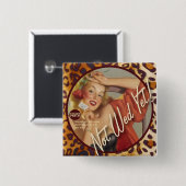 De Kitsch Bitsch : Nog niet gewild! Vierkante Button 5,1 Cm (Voorkant /achterkant)