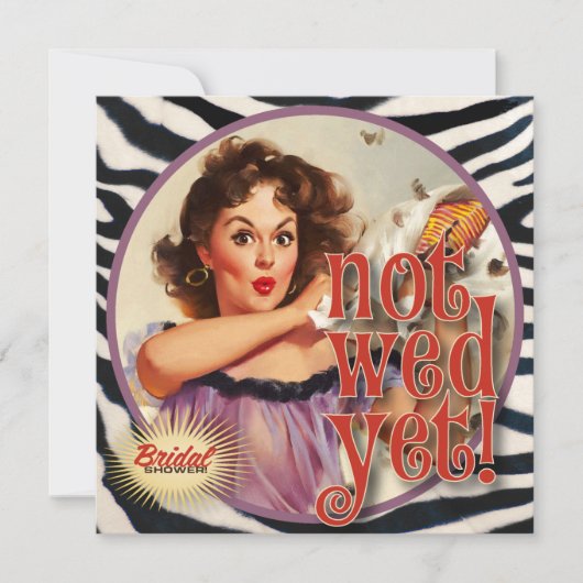 De Kitsch Bitsch : Nog niet gewild! vrijgezellenfe Kaart (Voorkant)