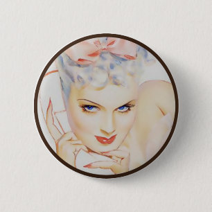 De Kitsch BItsch : Pin-up-portretten Ronde Button 5,7 Cm