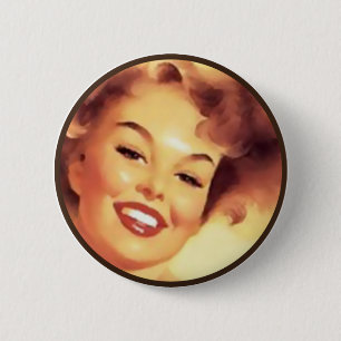 De Kitsch BItsch : Pin-up-portretten Ronde Button 5,7 Cm