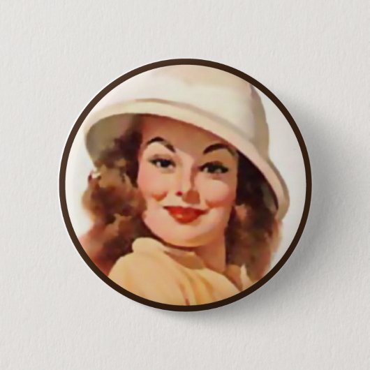 De Kitsch BItsch : Pin-up-portretten Ronde Button 5,7 Cm (Voorkant)