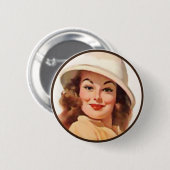 De Kitsch BItsch : Pin-up-portretten Ronde Button 5,7 Cm (Voorkant /achterkant)