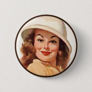 De Kitsch BItsch : Pin-up-portretten Ronde Button 5,7 Cm